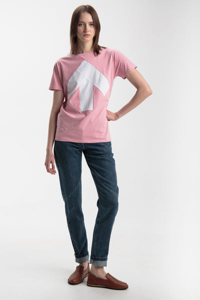 Up-shirt for women, Arrow I Pink, white