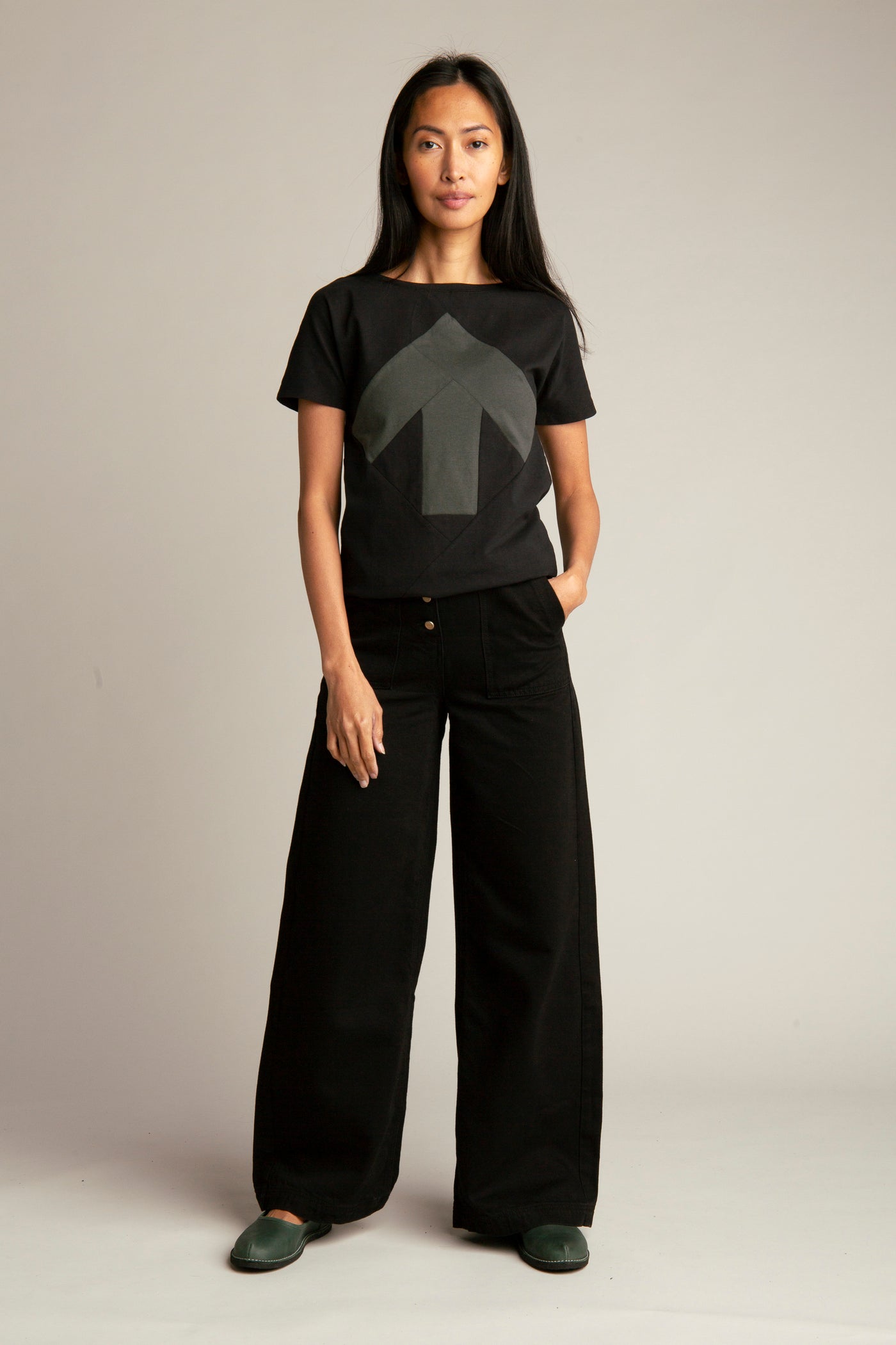 Up-shirt for women | Black, Green
