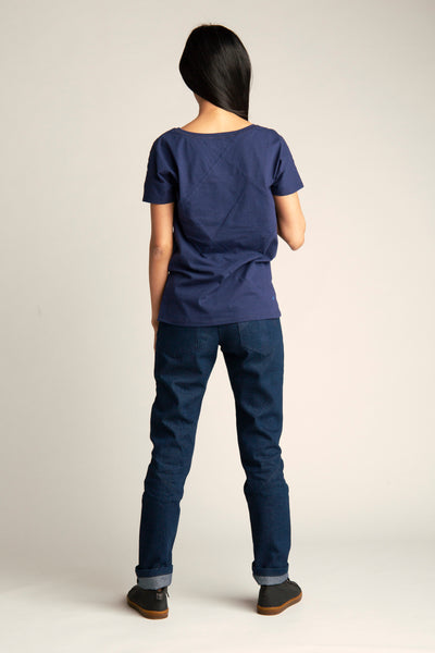 Christmas Special: Up-shirt for women | Dark blue, red