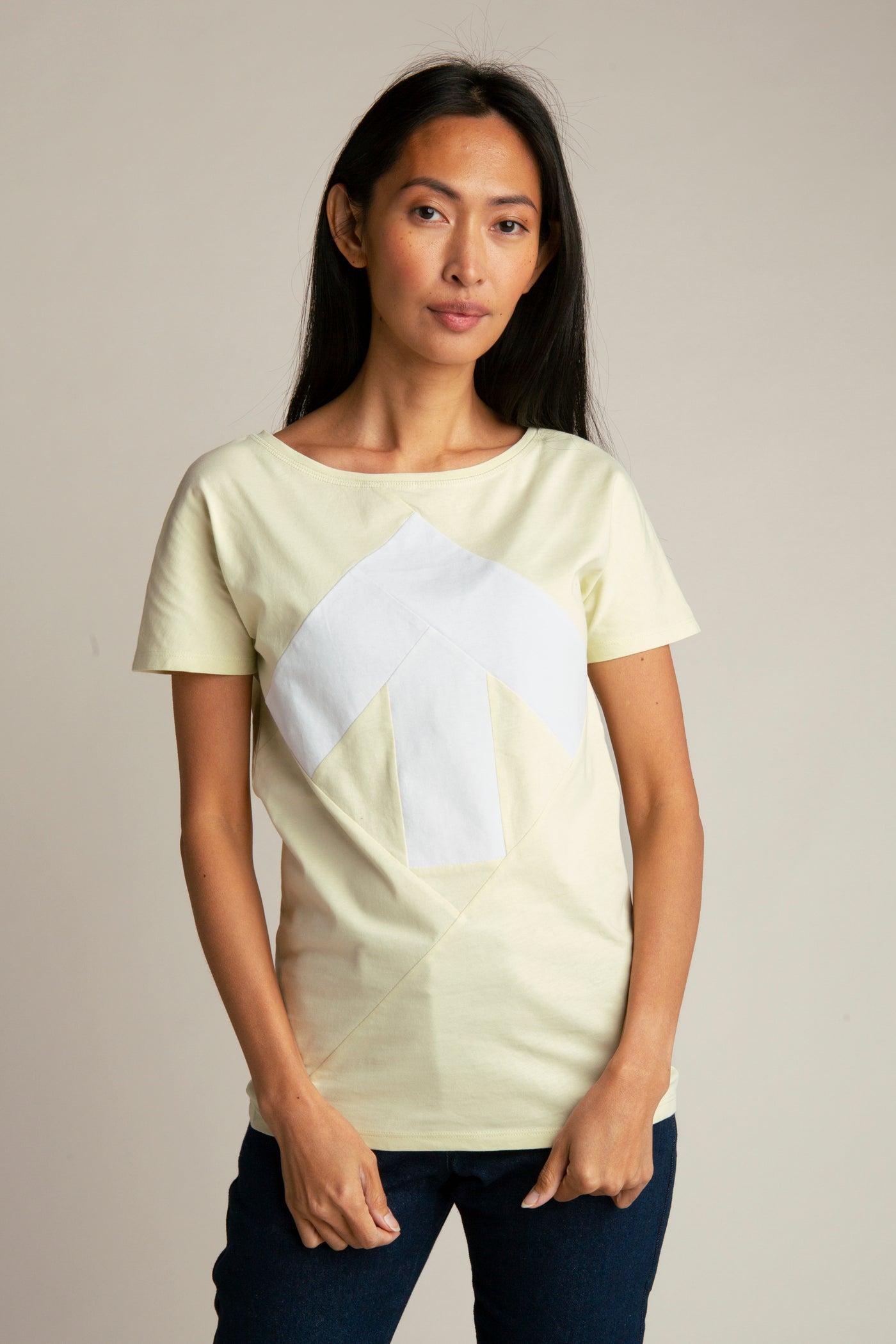 Up-shirt for women | Light green, white