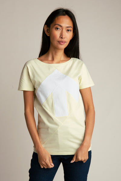 Up-Shirt für Damen | Hellgrün, weiß