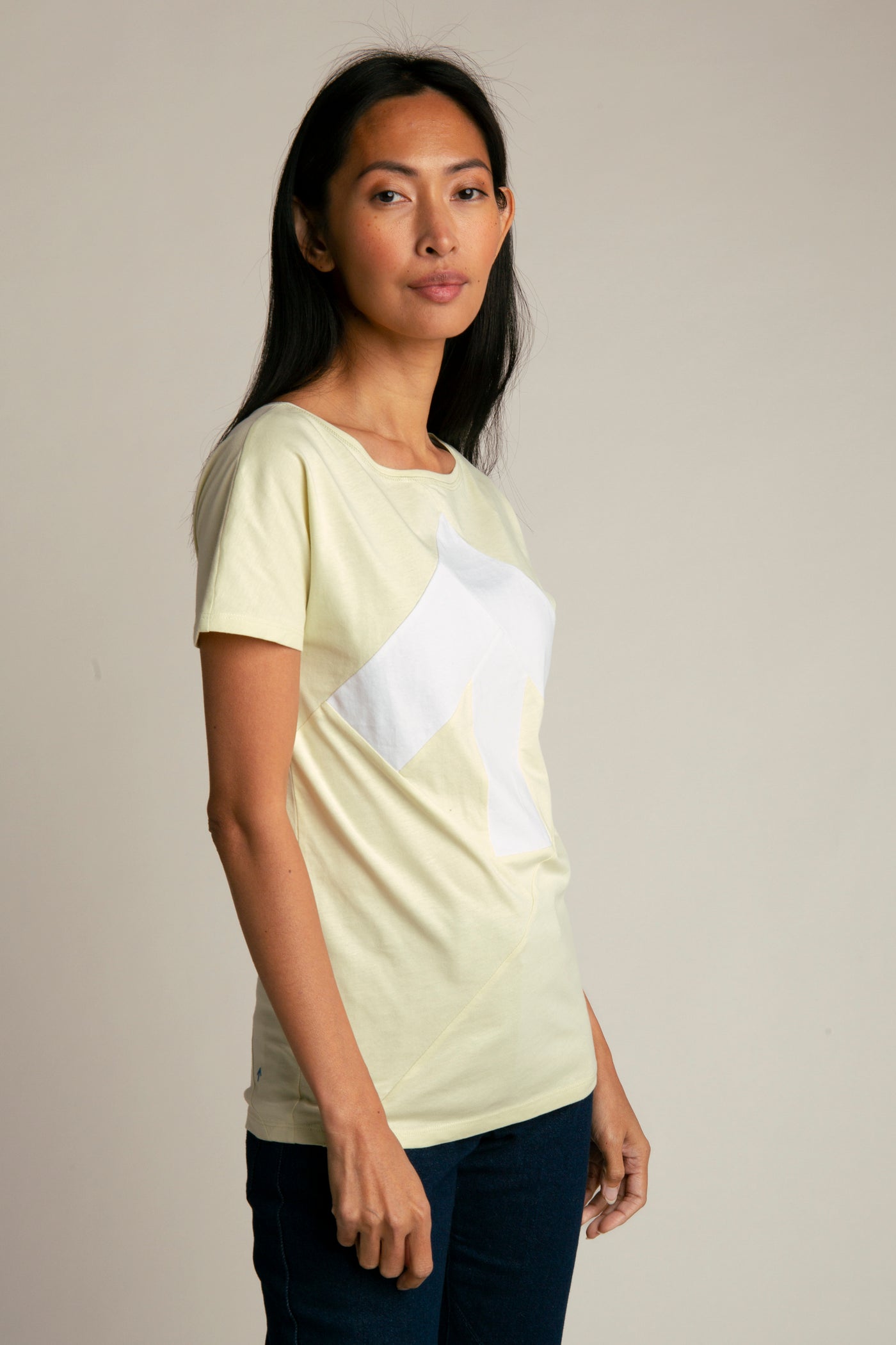 Up-shirt for women | Light green, white