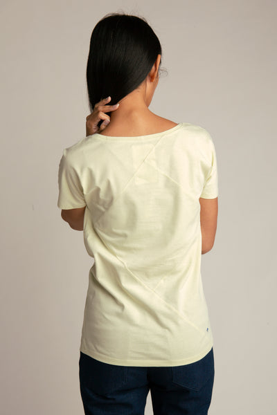 Up-shirt for women | Light green, white