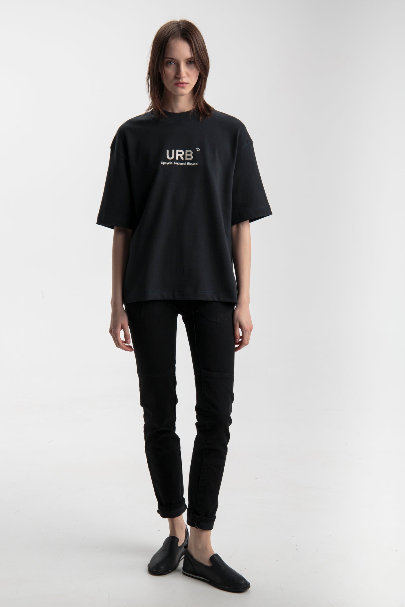 Oversized T-shirt for women, URB I Black