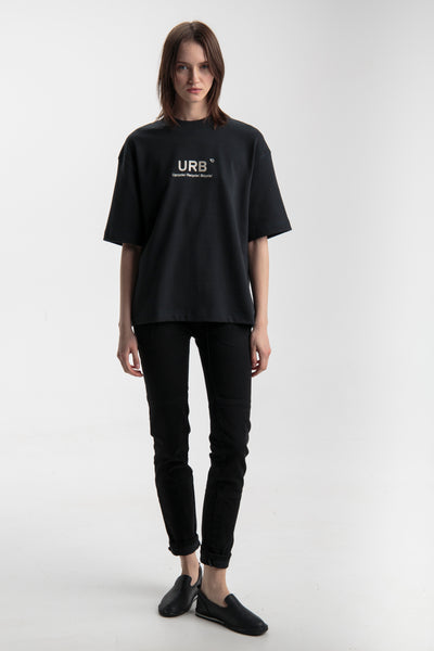 Oversized T-shirt for women, URB I Black