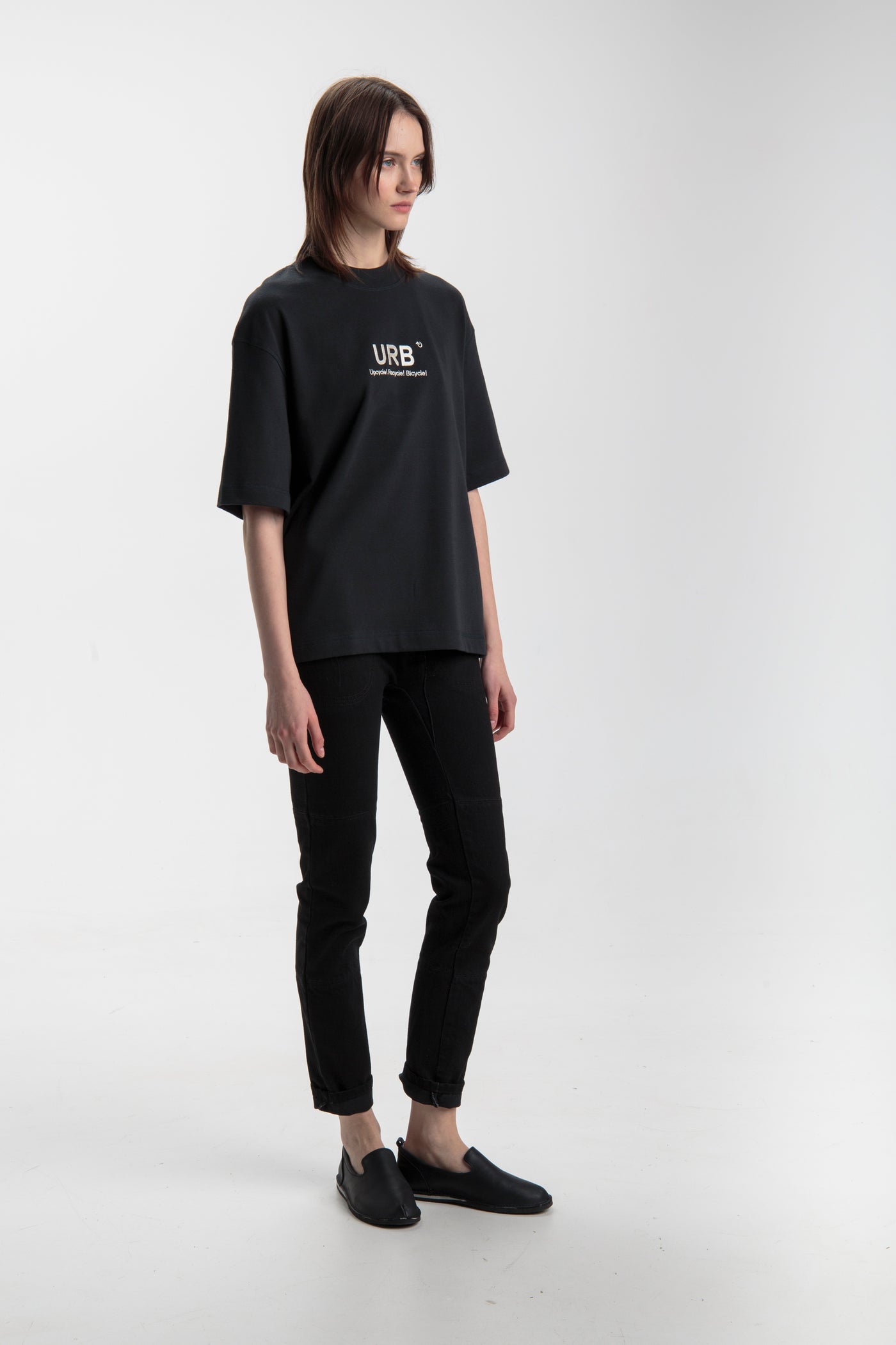 Oversized T-shirt for women, URB I Black