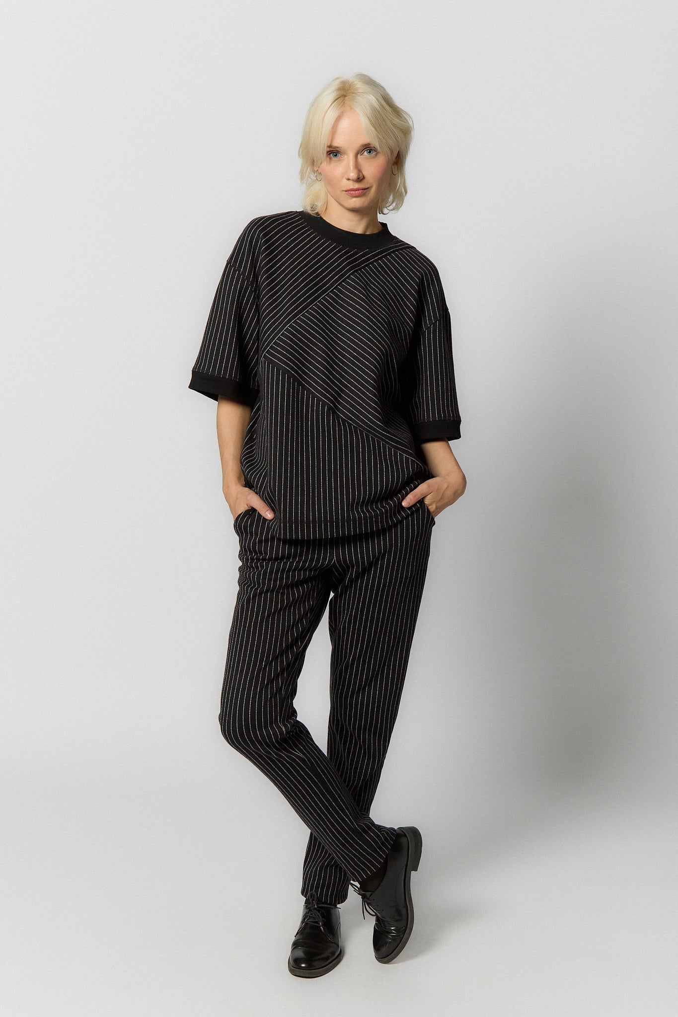 Oversized T-shirt for Women | Black-white