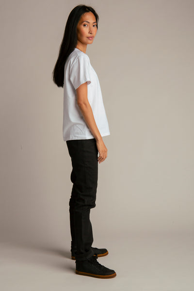 Naiste up-shirt, Basic noole tikandiga | Valge, must