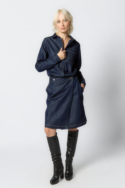 Denim Shirt for Women | Dark blue