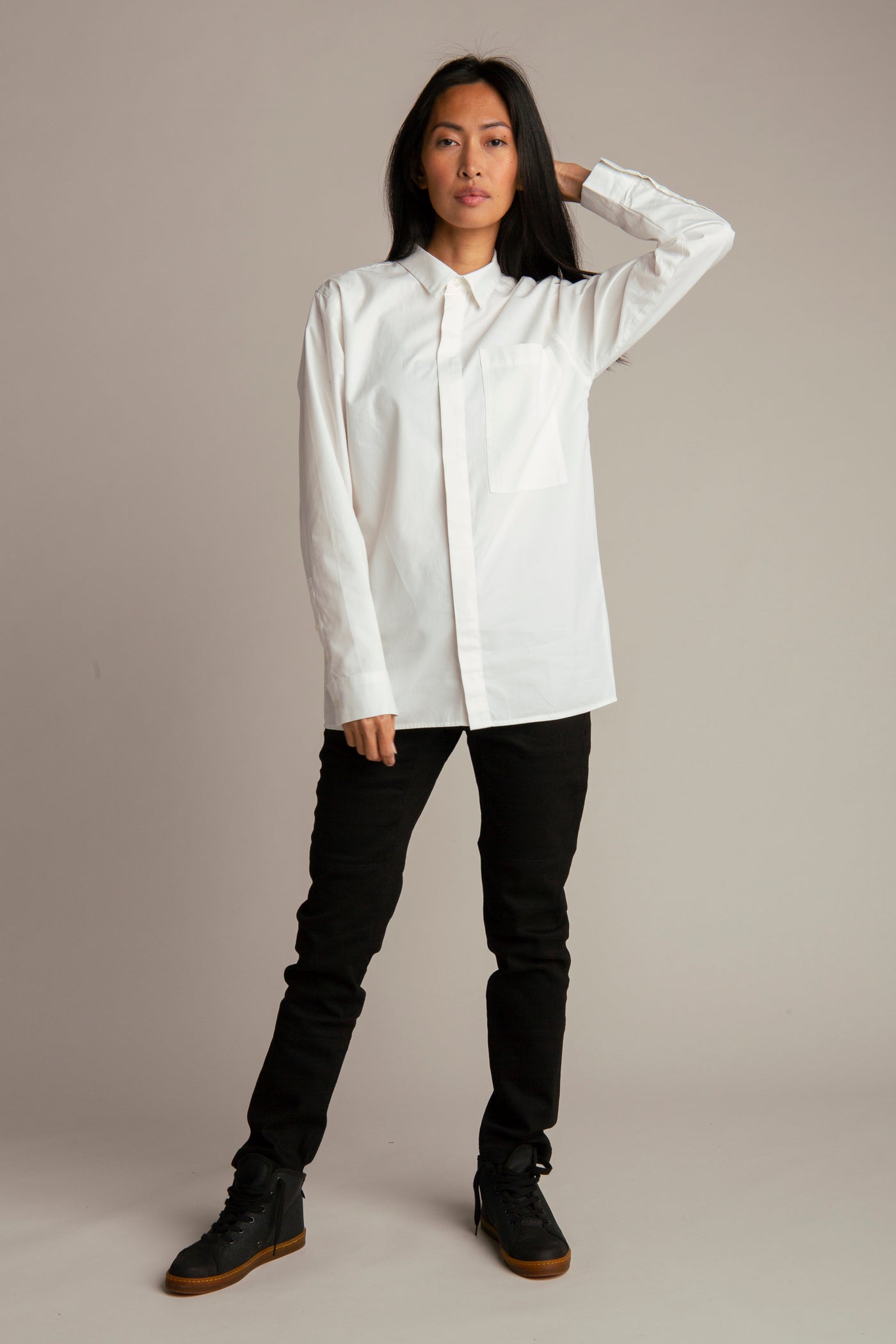 Regular fit shirt for women | White