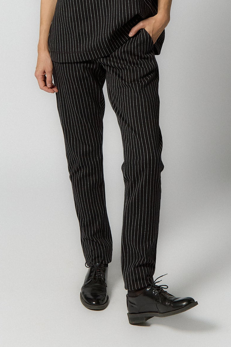 Straight Trousers for Women | Black-White