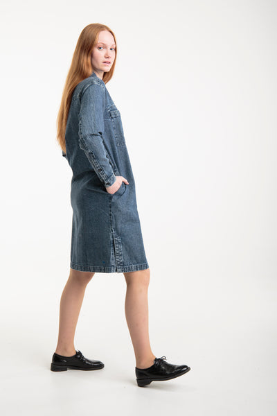 Recycled Denim Dress | Blue