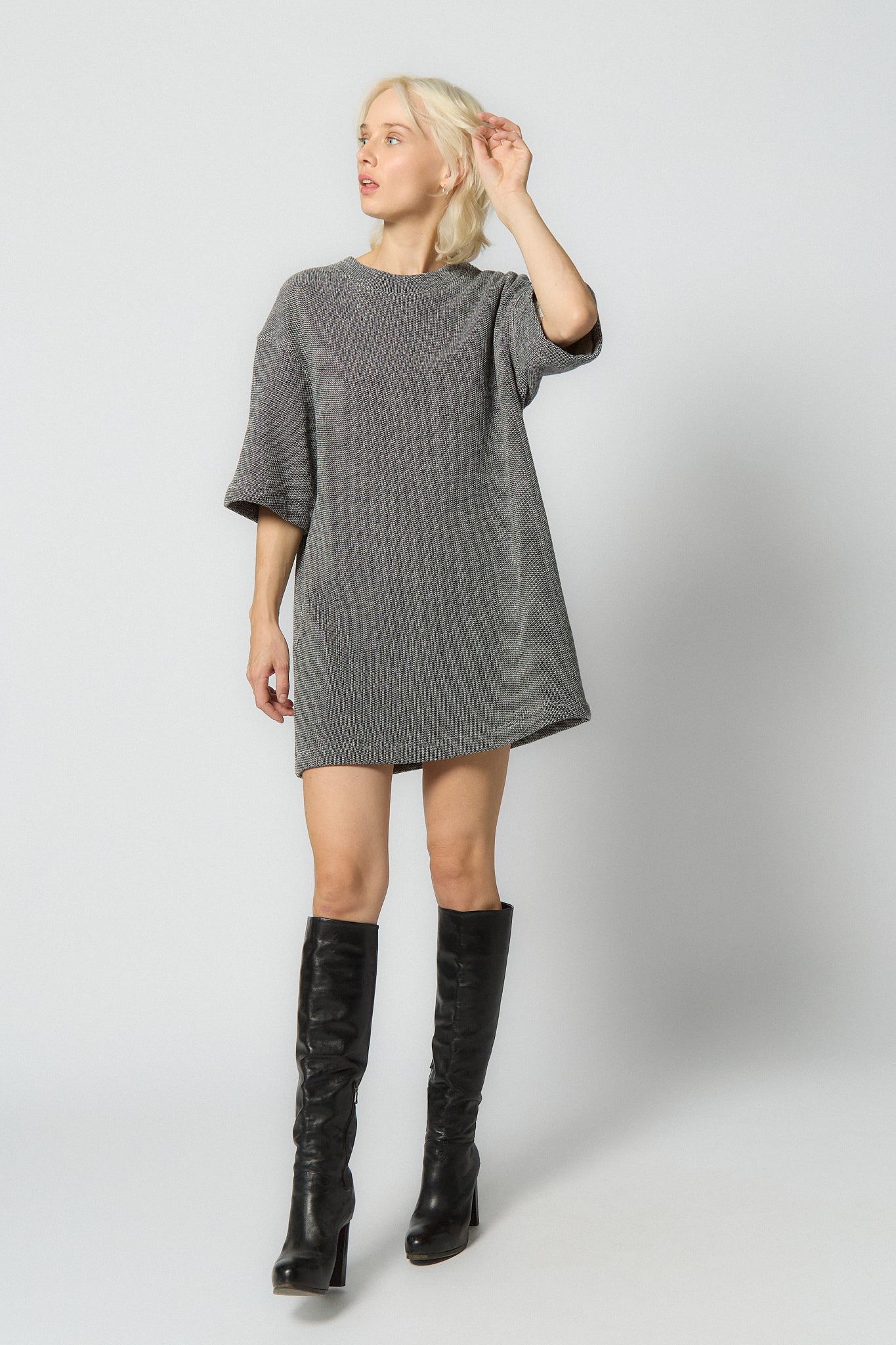 Oversized Tunic for Women | Black-white