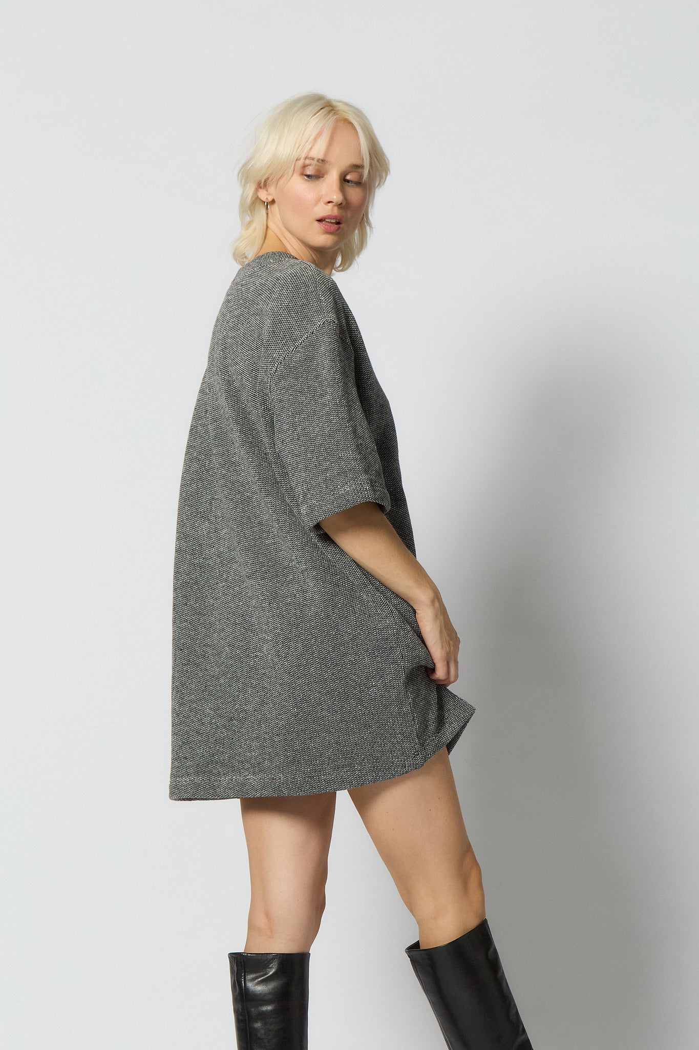 Oversized Tunic for Women | Black-white