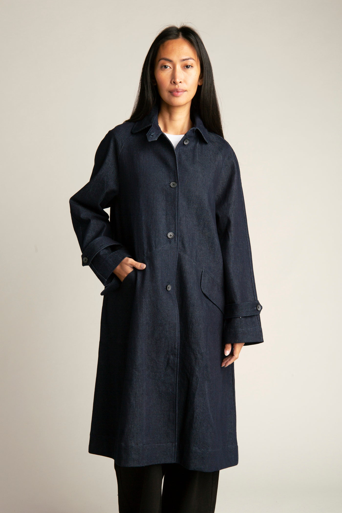 Women's Denim Coat | Dark blue