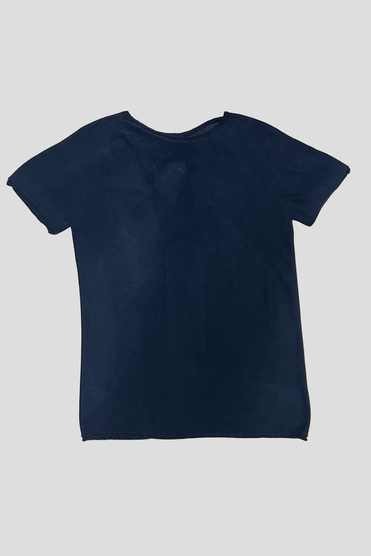 Seamless knitted t-shirt for women | Dark blue