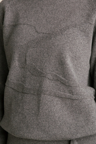 Ümbertöödeldud villast õmblusteta sviiter | Hall