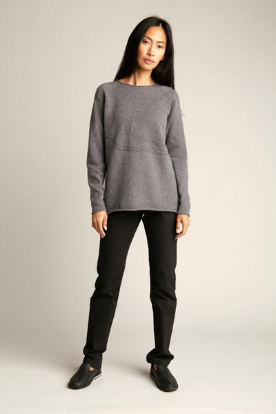 Seamless sweater from recycled wool | Grey