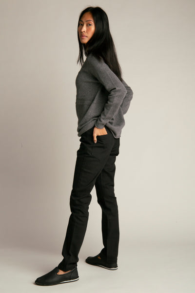 Naiste mitte-stretch teksad | Mustad