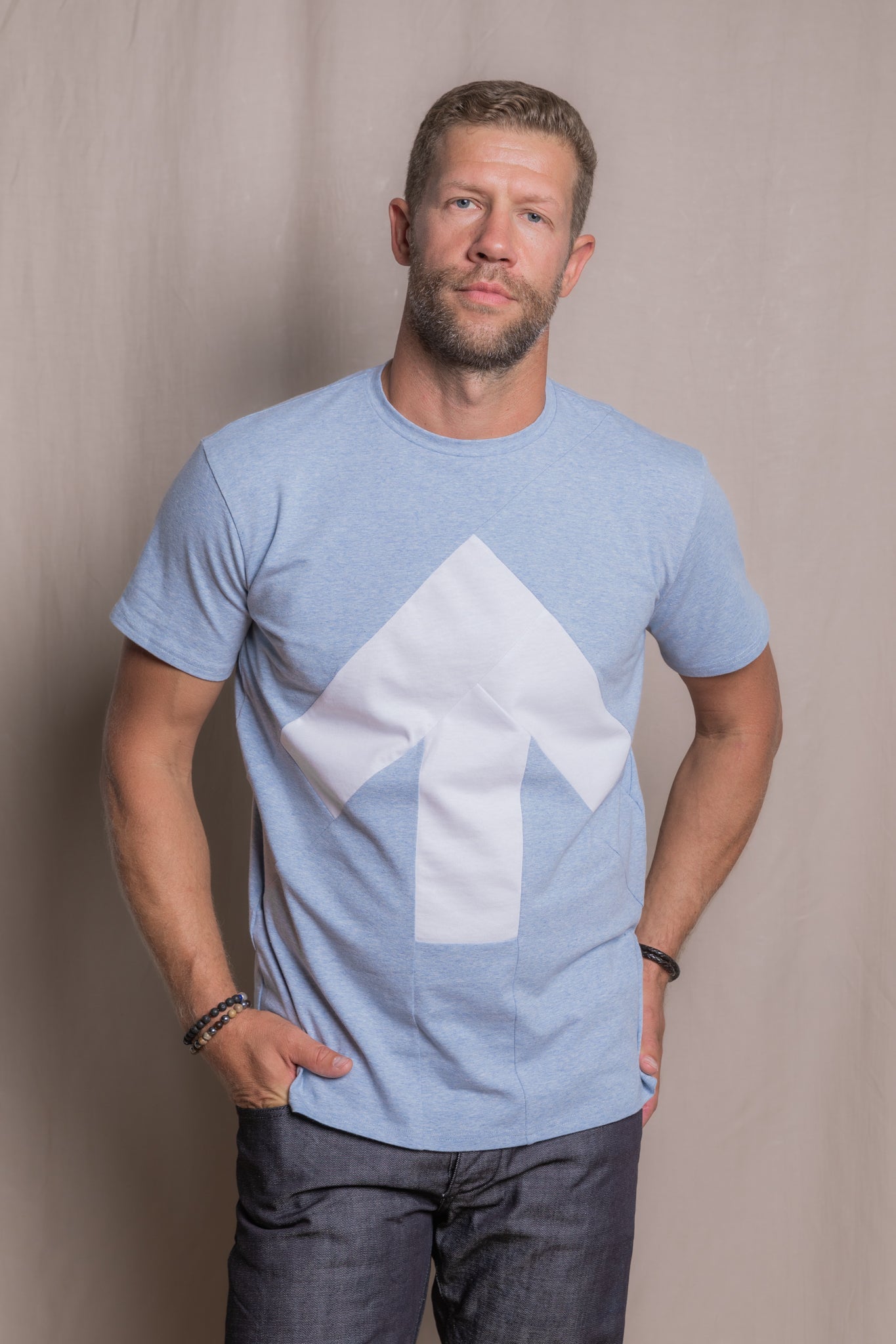 Up-shirt for men | Light blue, white - Reet Aus