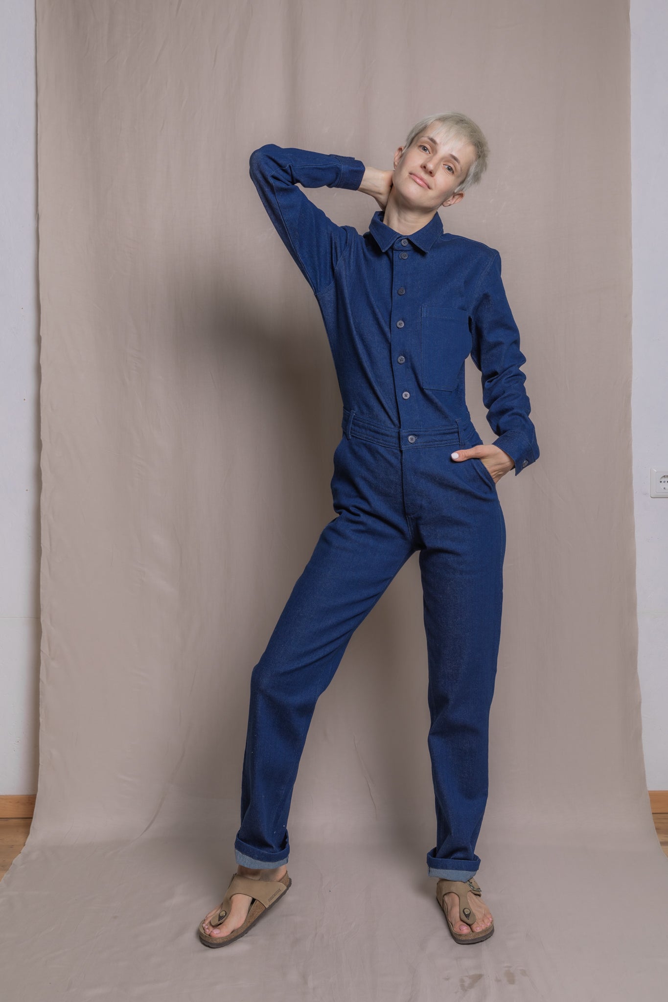 Women's denim jumpsuit | Blue - Reet Aus