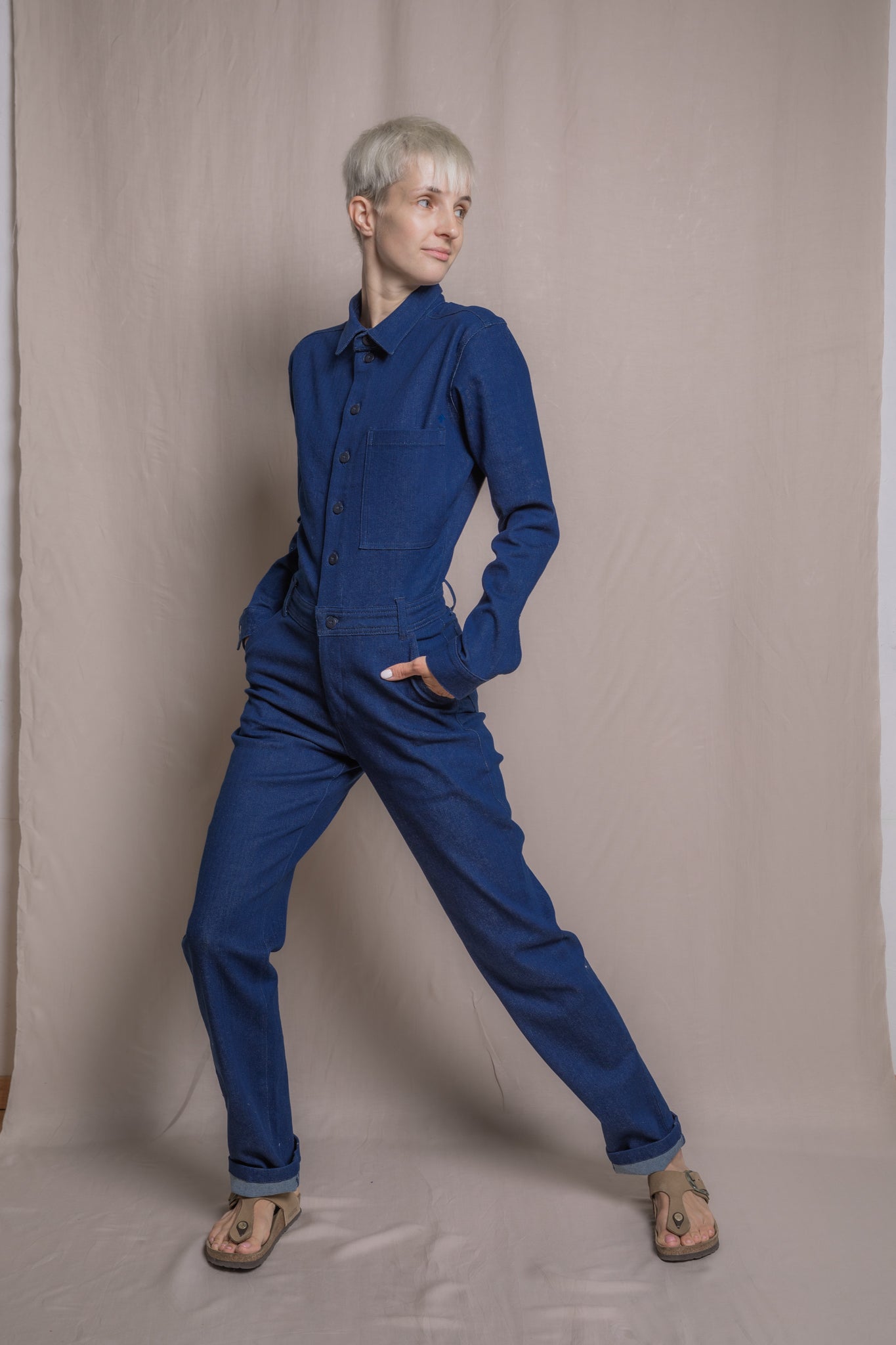 Women's denim jumpsuit | Blue - Reet Aus