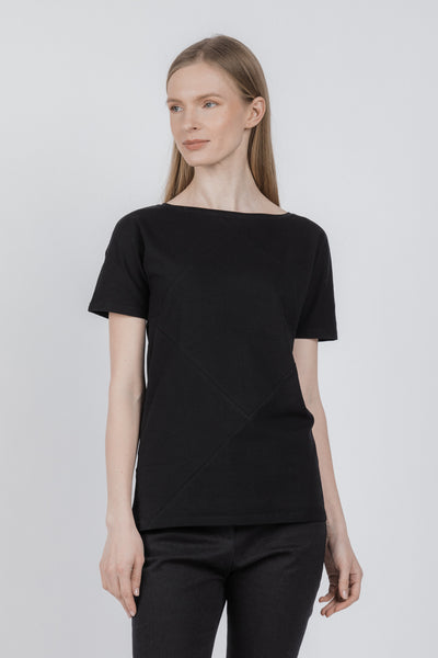 Up-shirt for women, diamond motif | Black - Reet Aus