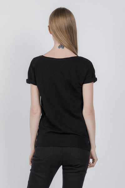 Up-shirt for women, diamond motif | Black - Reet Aus