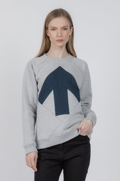 Sweatshirt for women | Grey, blue - Reet Aus