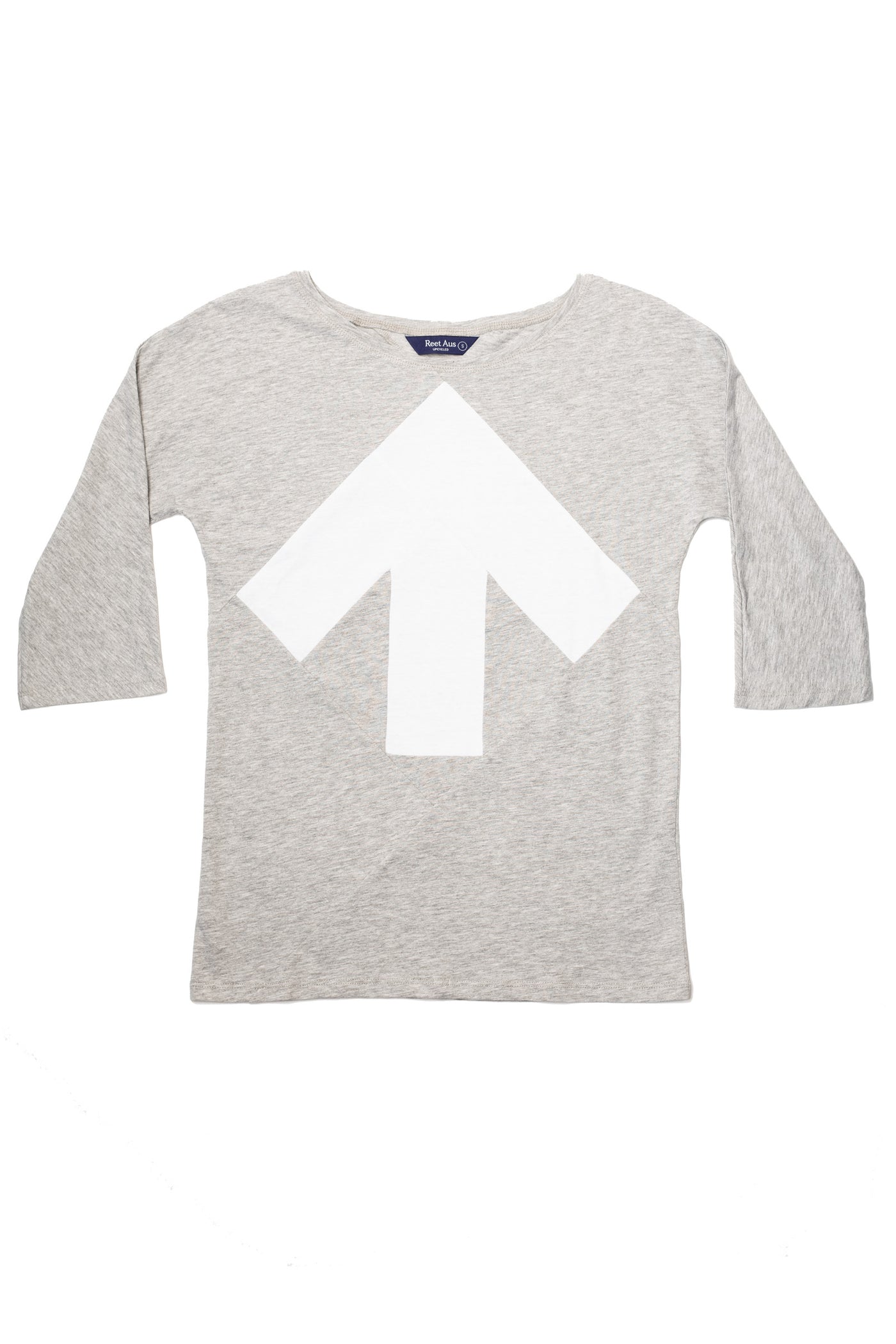 Up-shirt for women, 3/4 sleeves | Grey, white - Reet Aus