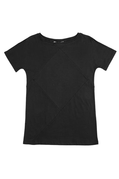 Up-shirt for women, diamond motif | Black - Reet Aus