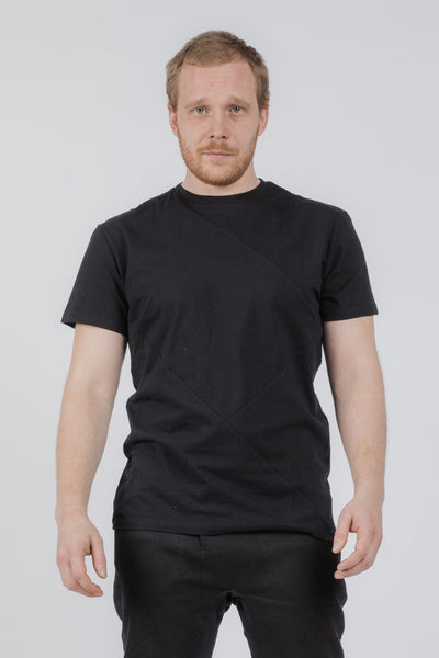 Up-shirt for men, diamond motif | Black - Reet Aus