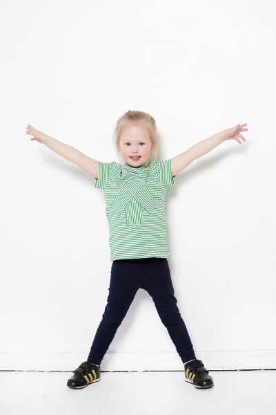 Up-shirt for kids | Green striped - Reet Aus