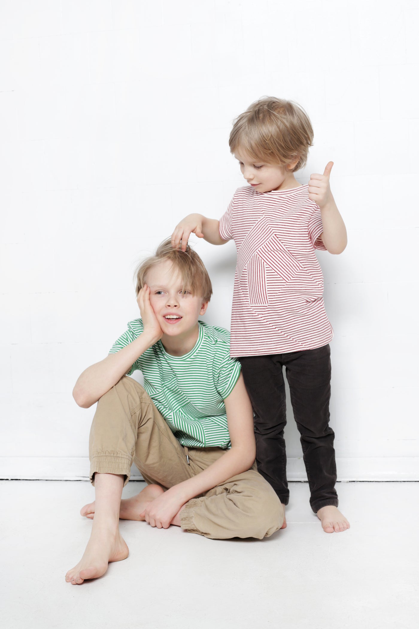 Up-shirt for kids | Red striped - Reet Aus