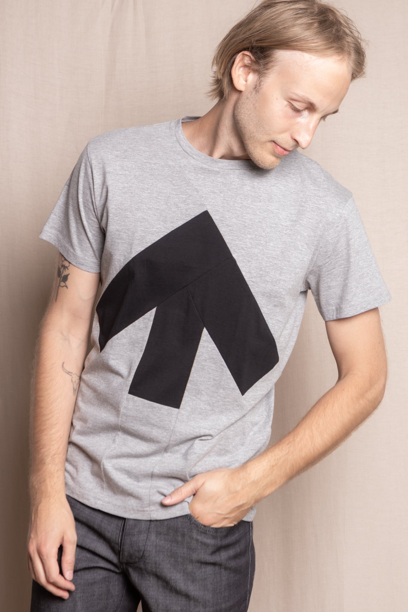 Up-shirt for men | Light grey, black - Reet Aus