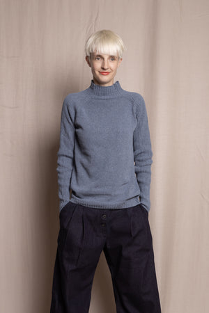 Sweater from recycled denim | Blue - Reet Aus
