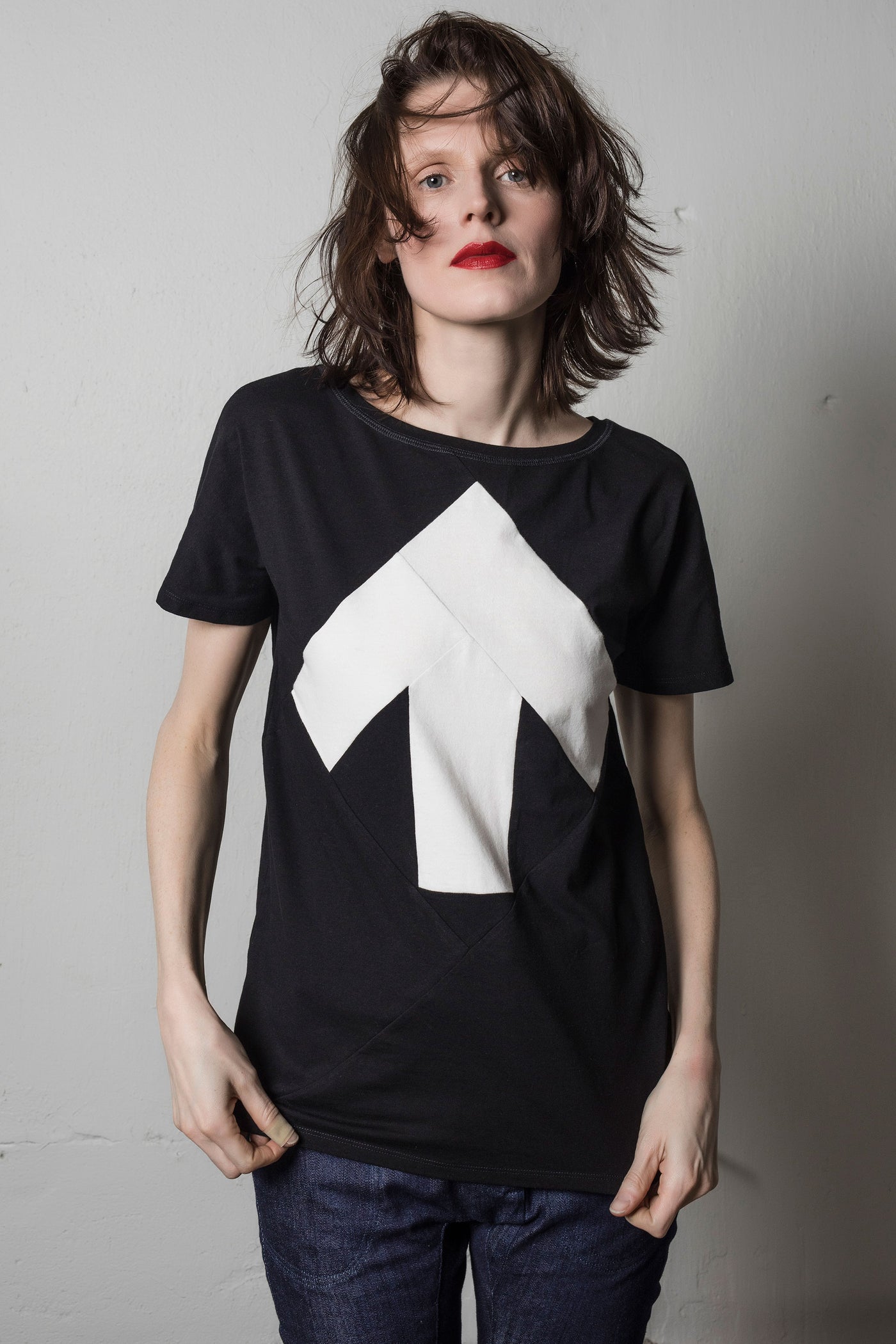Up-shirt for women | Black, white - Reet Aus