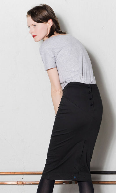 Over knee pencil skirt | Black - Reet Aus