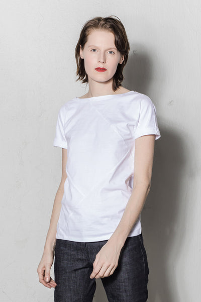 Up-shirt for women, diamond motif | White - Reet Aus