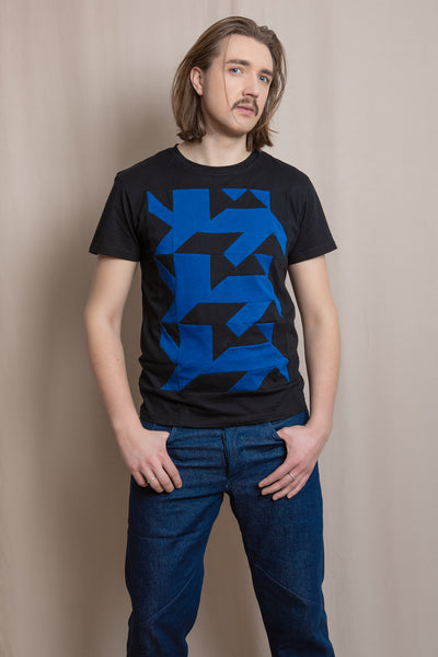 AUS/KARU lion shirt for men | Black, blue - Reet Aus