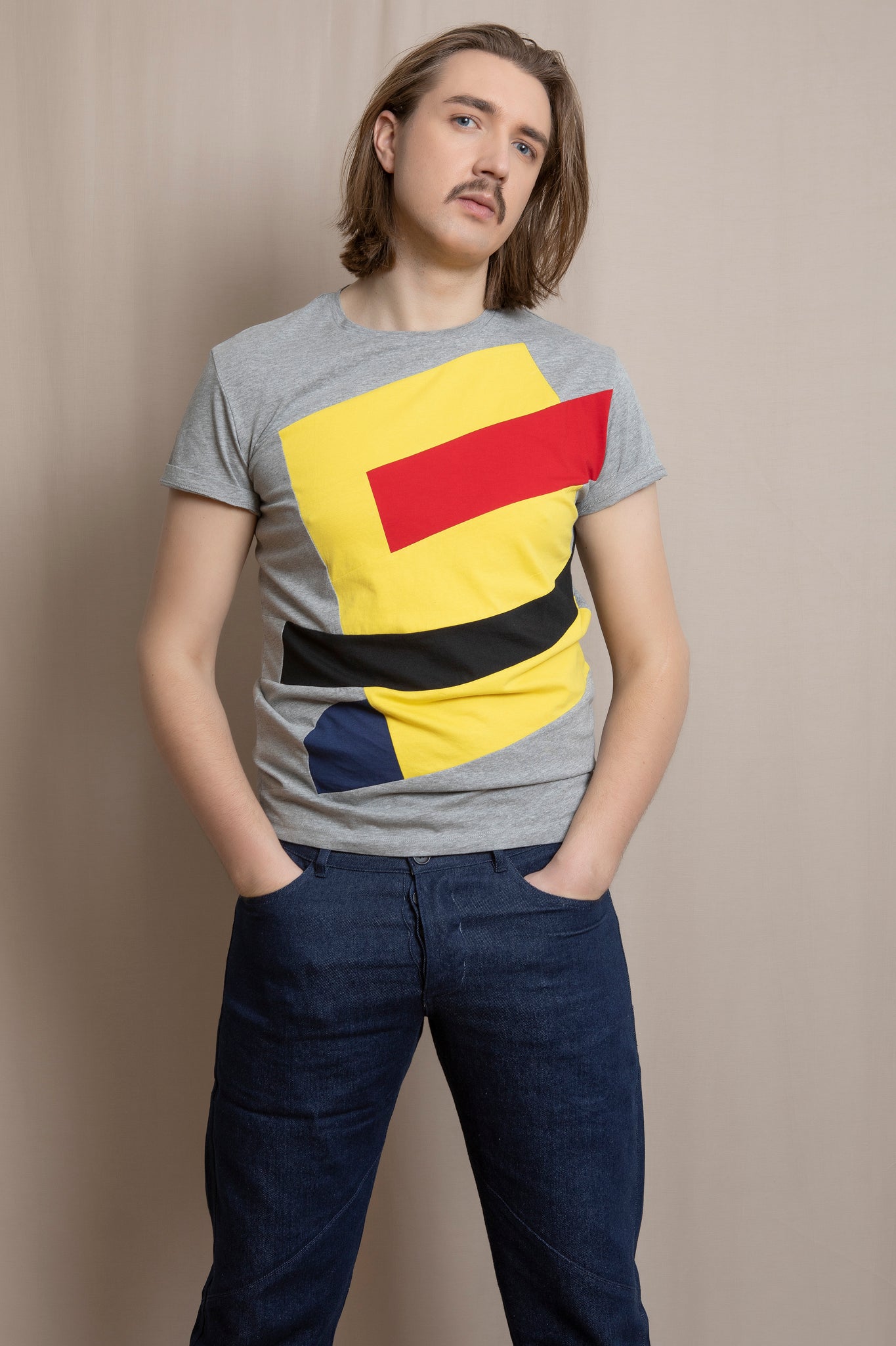 Up-shirt for men, Avant-garde | Grey, multi - Reet Aus