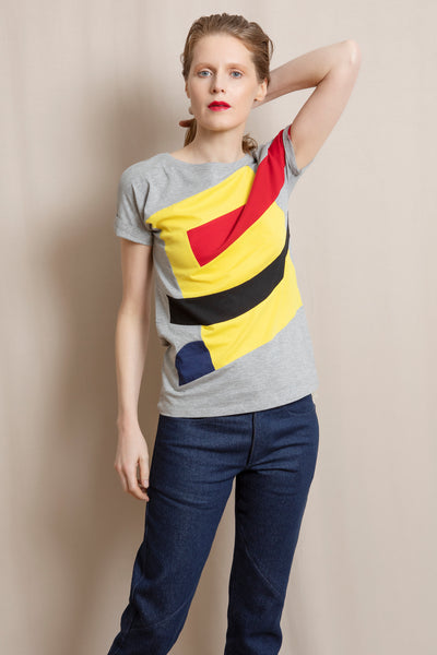Up-shirt for women, Avant-garde | Grey, multi - Reet Aus