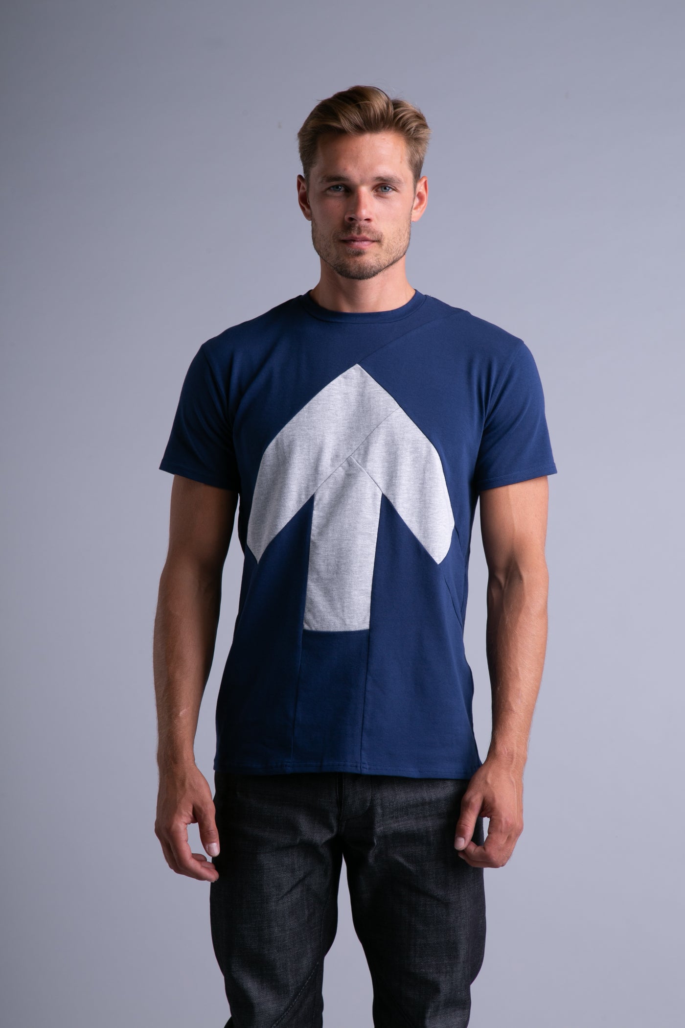 Up-shirt for men | Dark blue, grey