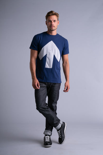 Up-shirt for men | Dark blue, grey