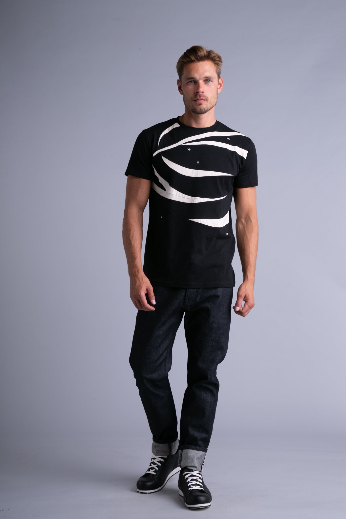 LIMITED EDITION: Up-shirt for men, The Light | Black, beige