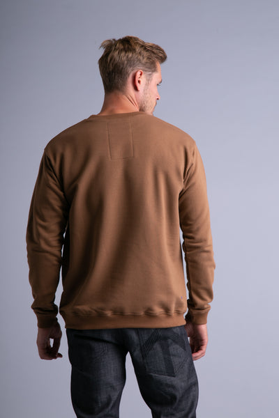 Basic sweatshirt for men | Brown - Reet Aus