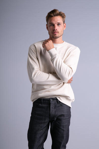 Basic sweatshirt for men | Beige - Reet Aus