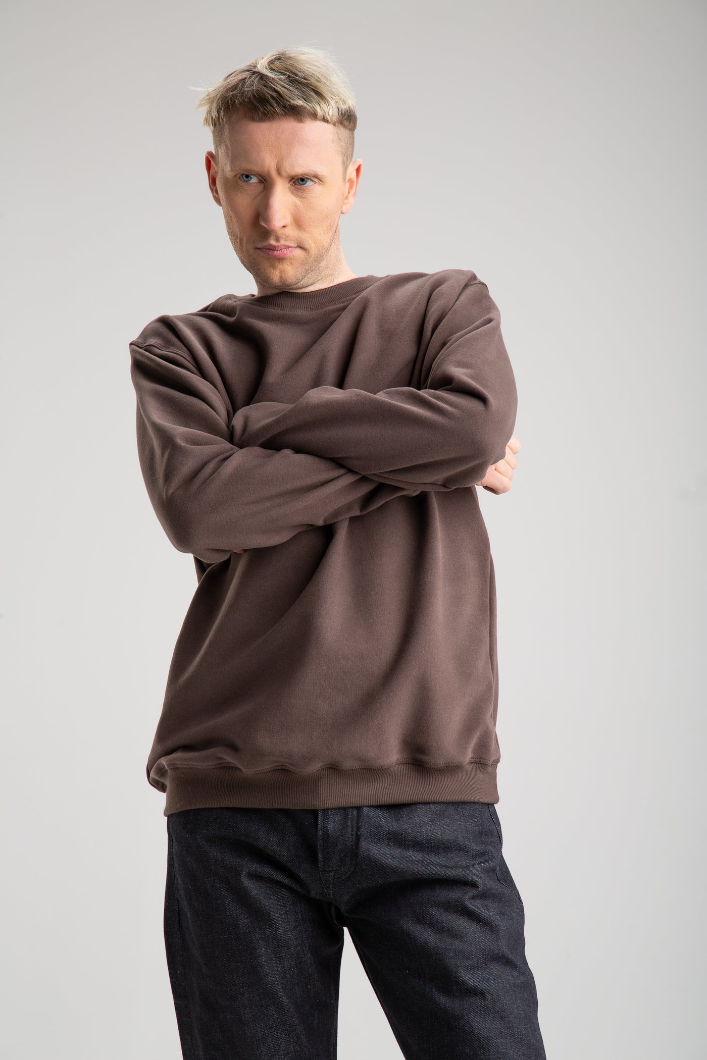 Basic sweatshirt for men | Brown