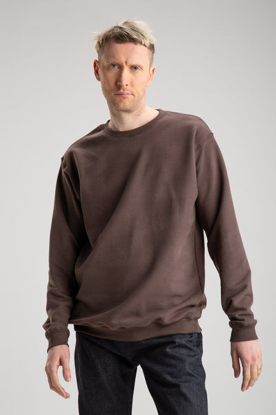 Basic sweatshirt for men | Brown