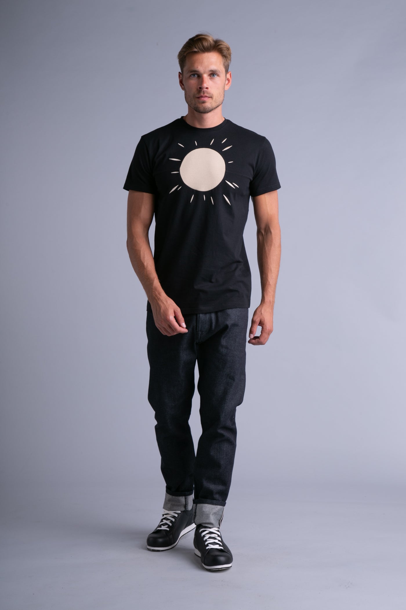 LIMITED EDITION: Up-shirt for men, The Light | Black, beige